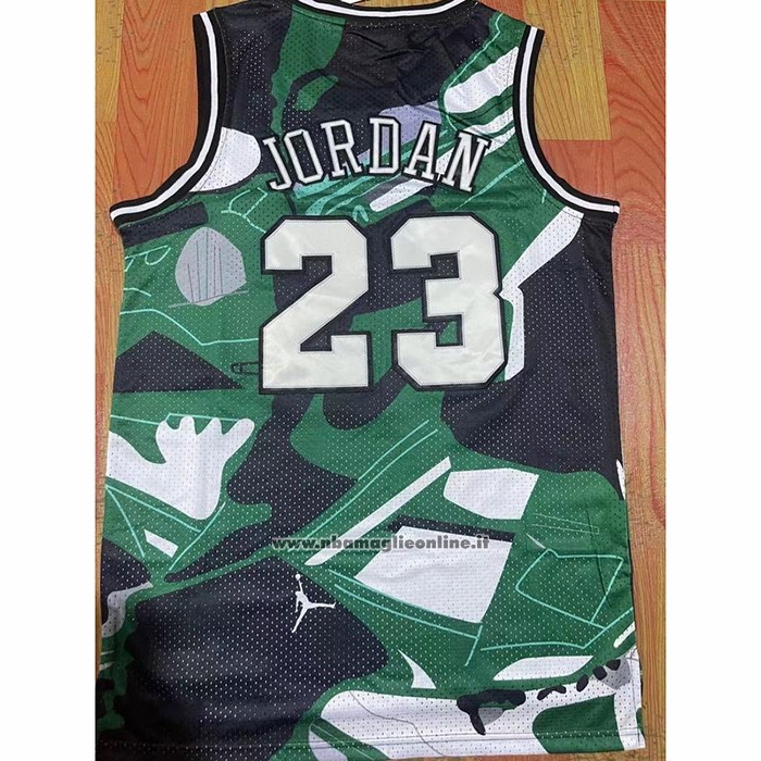 Maglia Chicago Bulls Michael Jordan #23 Mitchell & Ness Verde